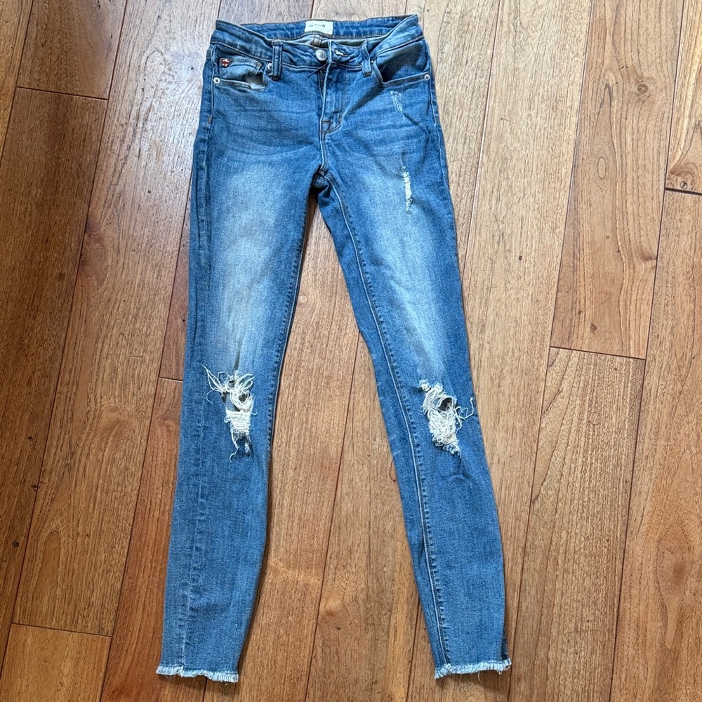 Hudson Jeans Kids Distressed Blue Denim